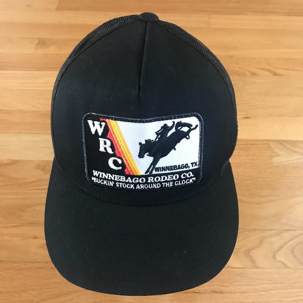 Winnebago Rodeo Co WRC Patch Dale Brisby Black Hat